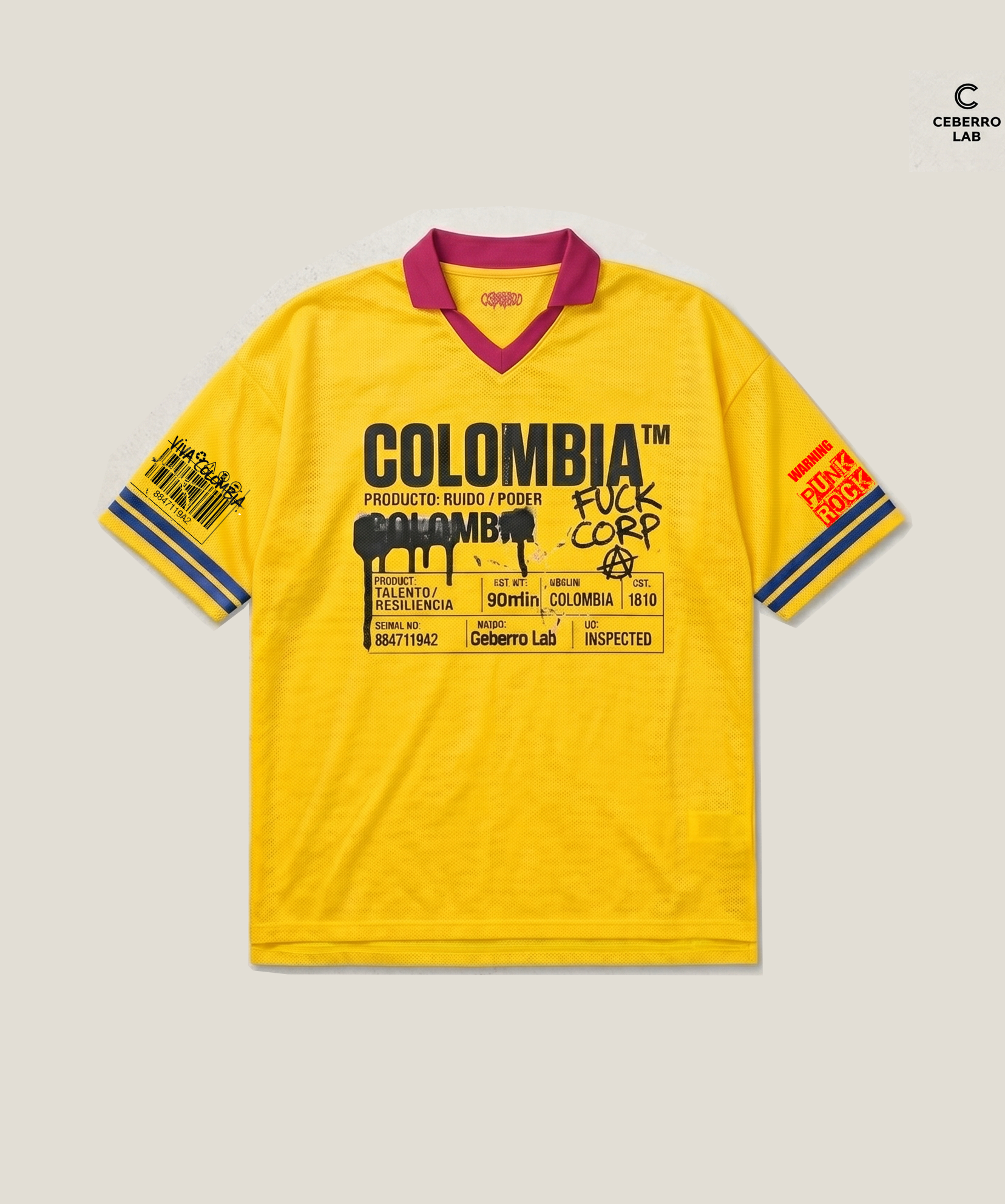 Colombian Soccer Punk Tee